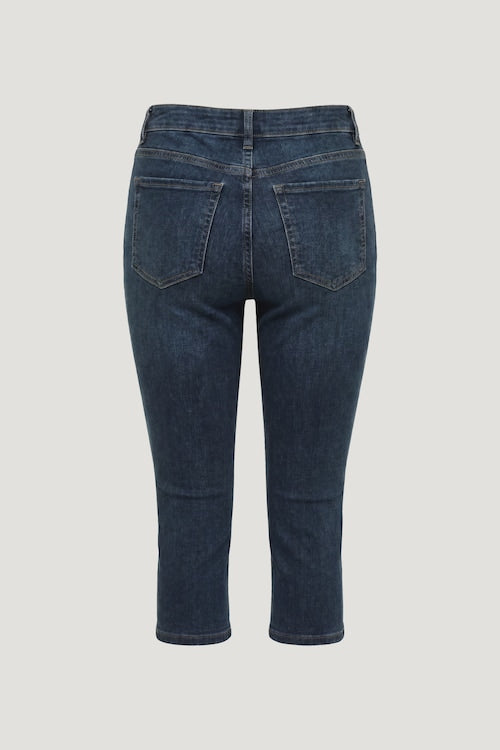 Stretch High Rise Slim Capri Jeans